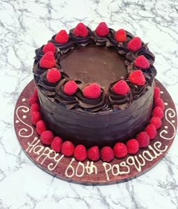 Chocolate Ganache Raspberry Cake