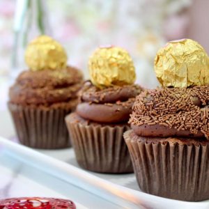 Ferrero rocher cupcake