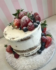 Semi Naked Berry Buttercream Cake