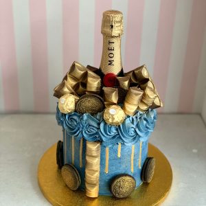 Blue Moet Cake