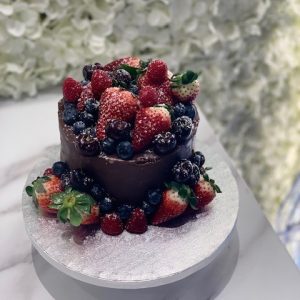 Gluten Free Chocolate Berry Christmas Cake