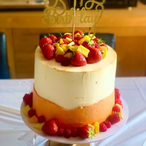 Mango Berry  Buttercream Cake