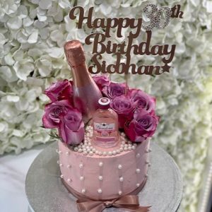 Prosecco Gin Rose Cake
