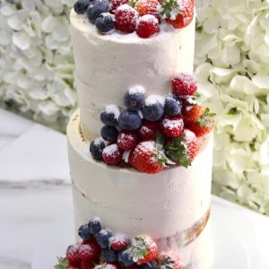 Two Tier Semi Naked Berry Cake