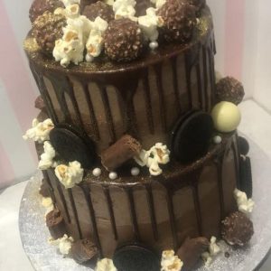 Double Chocolate Drip Tier Cake