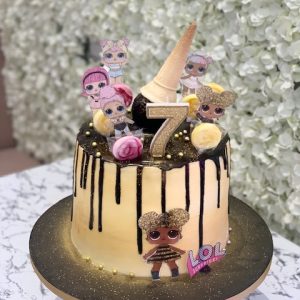 LOL Gold Buttercream Cake