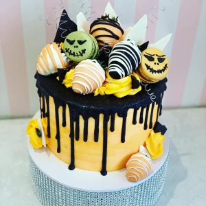 Spooky Chocolate Drip Cake