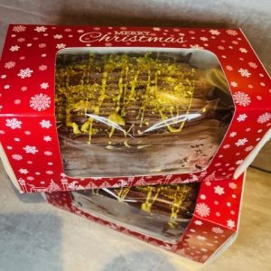 Dubai Chocolate Christmas Yule Log